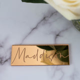 Mirror Place Cards Rectangle - Tiffany Collection - Wedding Lux