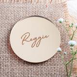 Mirror Place Card Circle - Wanderlust Collection - Wedding Lux