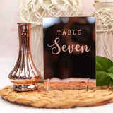 Rose Gold Table Numbers